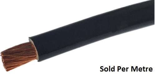 Solarix 16mm2 Battery Power Cable Per Metre Black - 6AWG High Quality And Performance Battery Cable