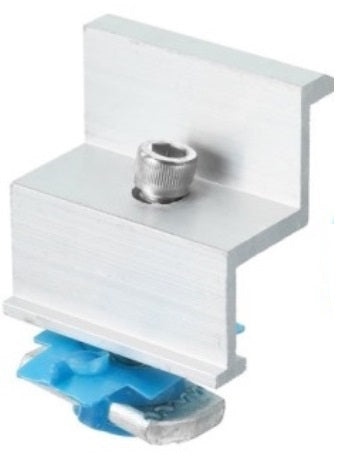 Solarix End Clamp 40mm ELL Solar Panel Mounting - Aluminium 6005 T5 And Stainless Steel 40-50mm