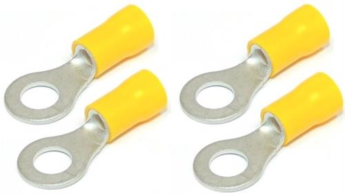Solarix M6 Insulated Ring Solar PV Terminal Connector Pack of 4-M6 Stud Size