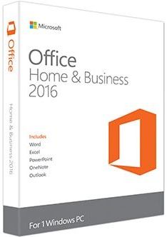 Microsoft Office Home and Business 2016 includes essential productivity tools: Excel