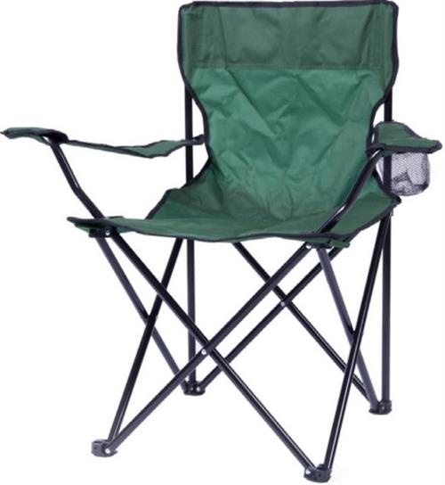 Totally Camping Chair Green -Strong And Durable Steel Frame Construction