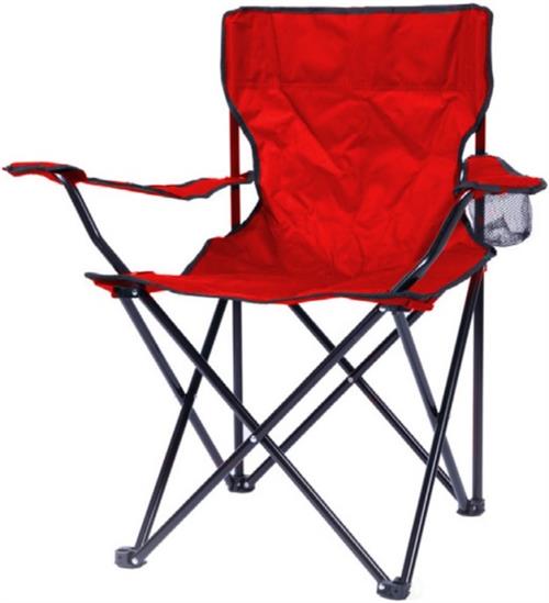 Totally Camping Chair Red -Strong And Durable Steel Frame Construction