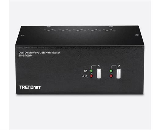 TrendNet 2-Port Dual Monitor DisplayPort KVM Switch