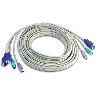 TrendNet15ft USB/VGA KVM cable-Connect computers with VGA and USB ports to a TrendNet TK-207K