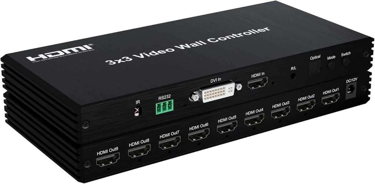 UniQue 3x3 HDMI Video Wall Controller - 9 HDMI Outputs