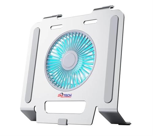 UniQue Notebook Stand with Electric Fan - Silver