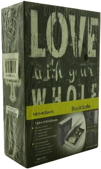 Casey Homesafe Paperback Metal Book Safe With Lock Love - Easily Hidden On A Book Shelf