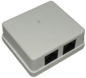 LinkQnet RJ45 CAT 6 Double Wall Mount Surface Box - RJ45