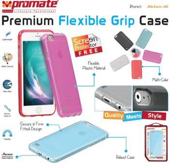 Promate Akton-i6 Multi-colored flexi-grip designed case for iPhone 6 Colour: Red