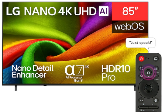 LG 85-inch NU850B6LA NANO 4K UHD Smart TV