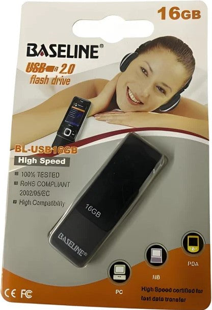 Baseline 16GB USB 2.0 Flash Drive
