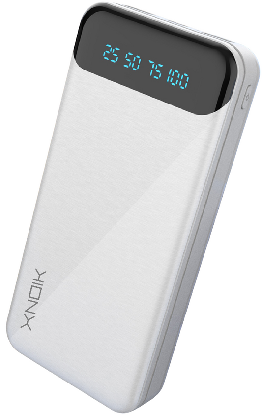 Geeko Xnoik White 20000mAh Power Bank - 20000 mAh Capacity