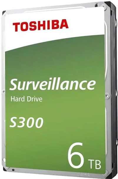 Toshiba S300 3.5-inch 6TB SATA III Surveillance Internal Hard Drive - 6TB Capacity