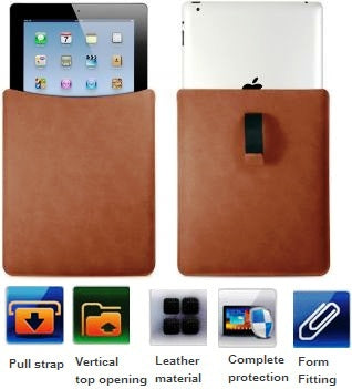 Promate iSlim.3 iPad protective easy pull shamwa leather case