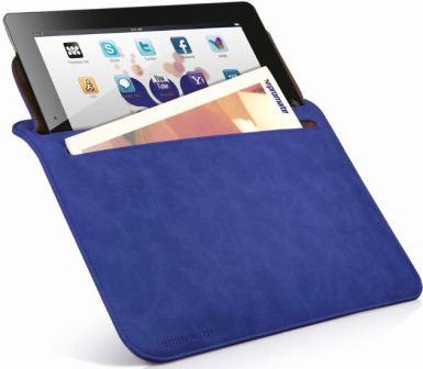 Promate iSleeve.2 iPad premium protective horizontal shamwa leather case with extra pocket