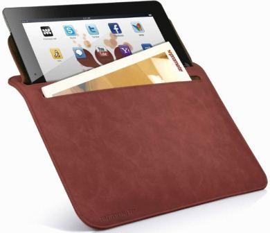 Promate Brown iSleeve.2 iPad premium protective case