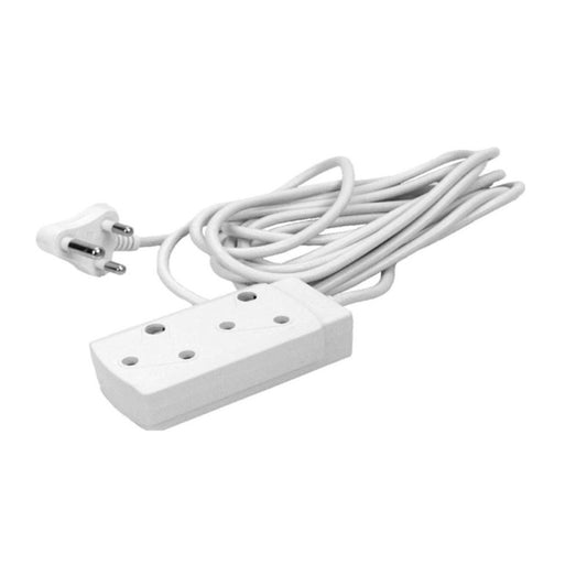 Noble Poweline 10m Multi Plug Coupler Extension Cord Lead With Dual 3 Pin Sockets-16A Rated Plugs 250V