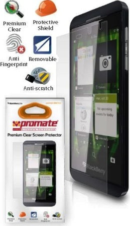 Promate proShield.BBZ10-C BlackBerry Z 10 Premium Clear Screen Protector Protects against all marks