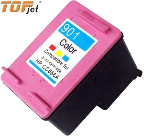 TopJet Generic Replacement Single Tri Colour Officejet Ink Cartridge CC656A for HP901XL- Tri-Colour Cyan