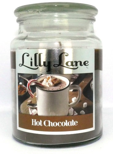 Lilly Lane Hot Chocolate Scented Candle Large Lidded Mason Glass Jar