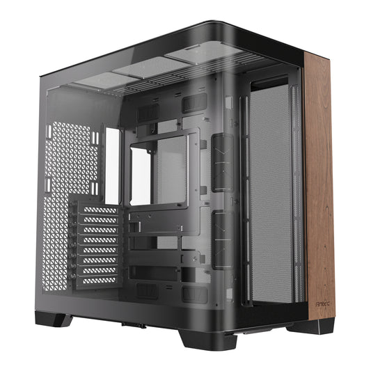 Antec C8 Curved Wood E-ATX - ATX - Micro-ATX - ITX Dual Chamber Gaming Chassis - Black