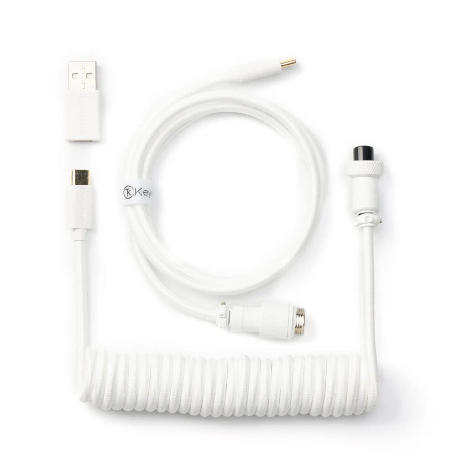Keychron Coiled Aviator White Cable - alternate product view 2