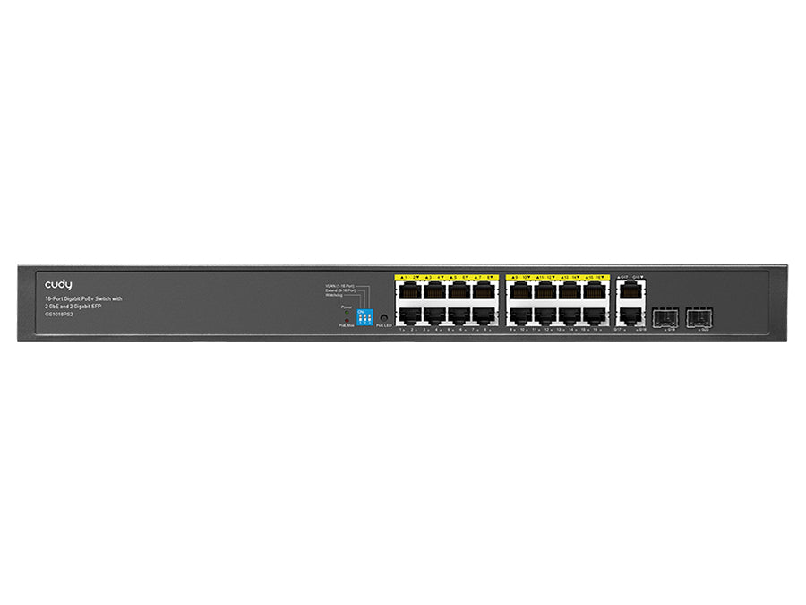 Cudy 16 Port Gigabit PoE 180W 2 Gigabit 2SFP Switch