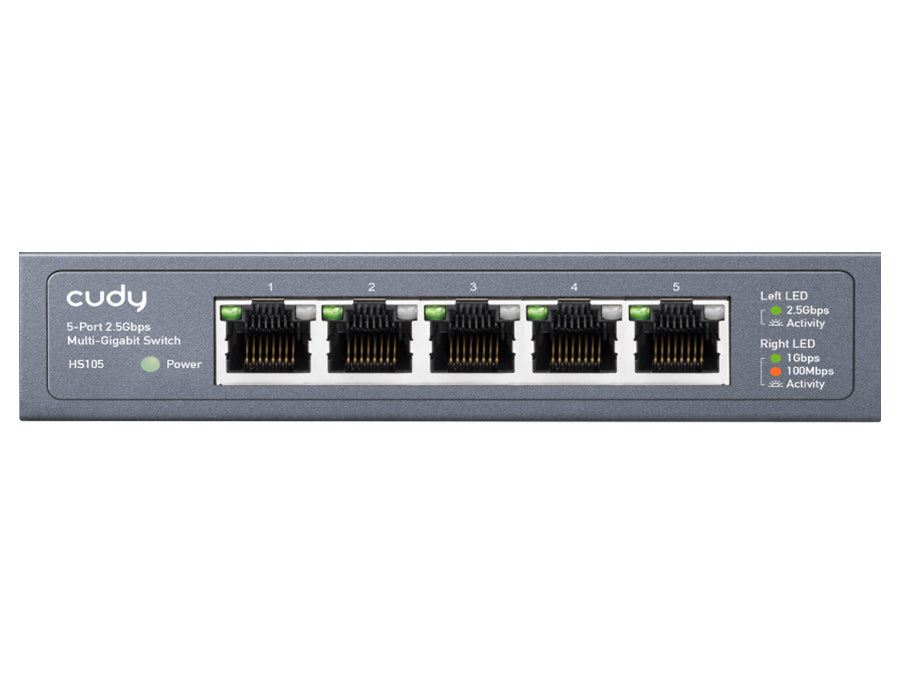 Cudy 5 Port 2.5Gbps Ethernet Metal Desktop Switch