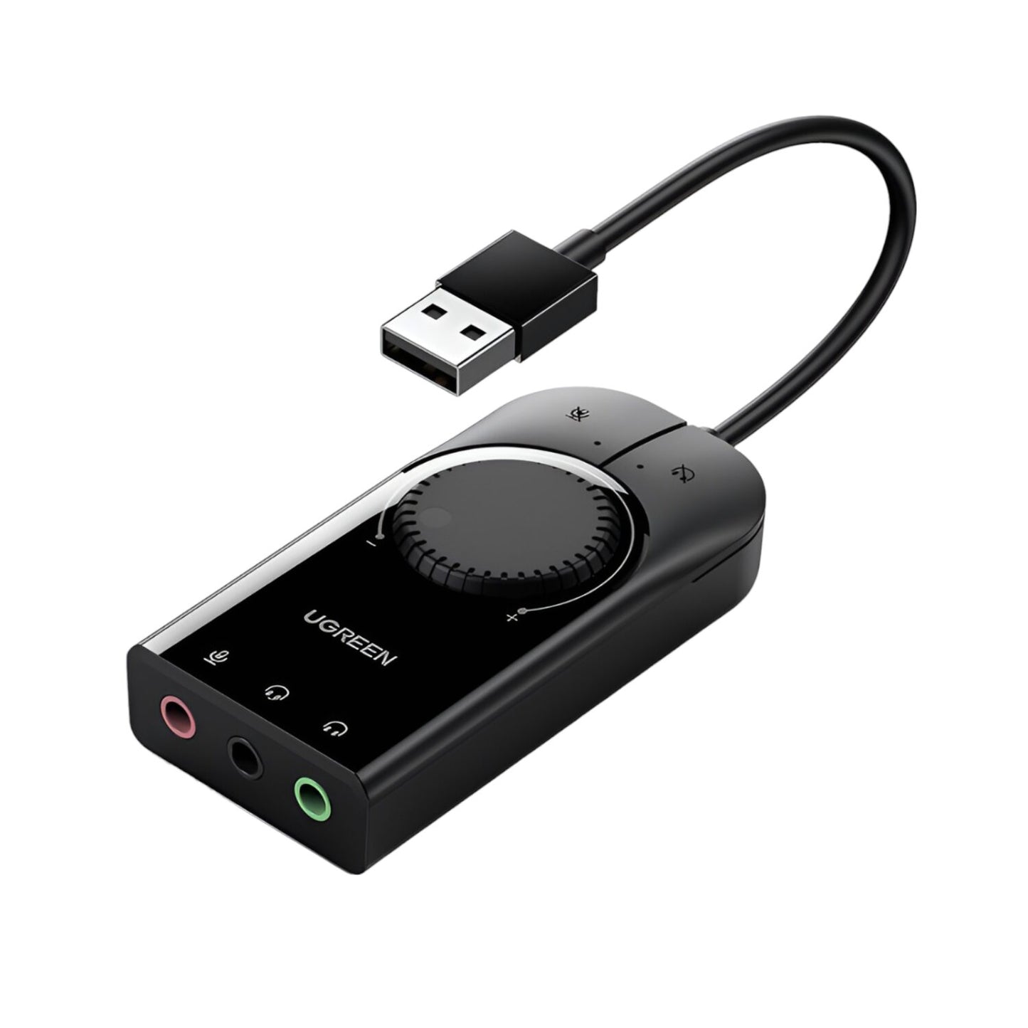 Ugreen CM129-40964 USB-A to 3.5mm External Stereo Sound Adapter - Black - alternate product view 2