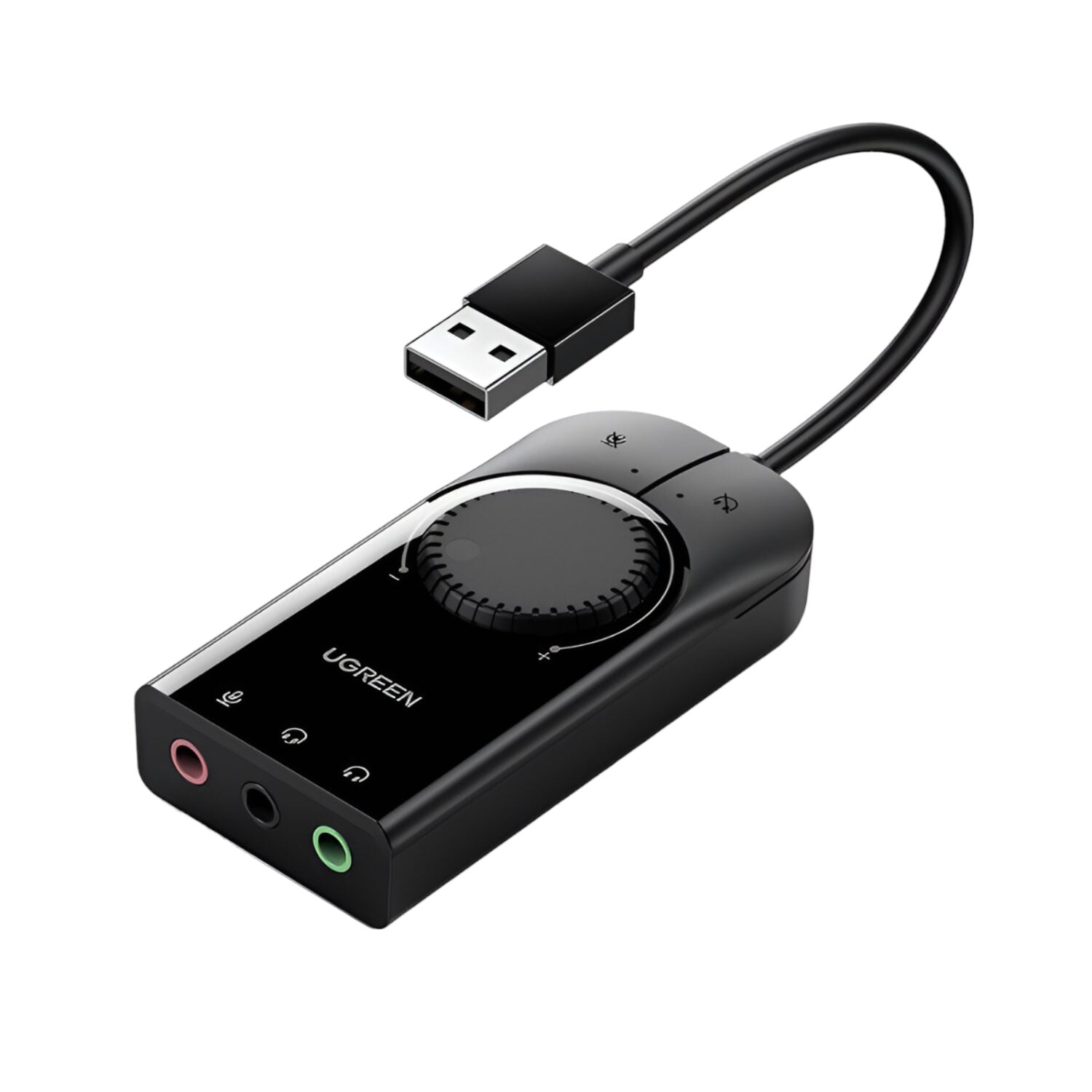 Ugreen CM129-40964 USB-A to 3.5mm External Stereo Sound Adapter - Black - alternate product view 2