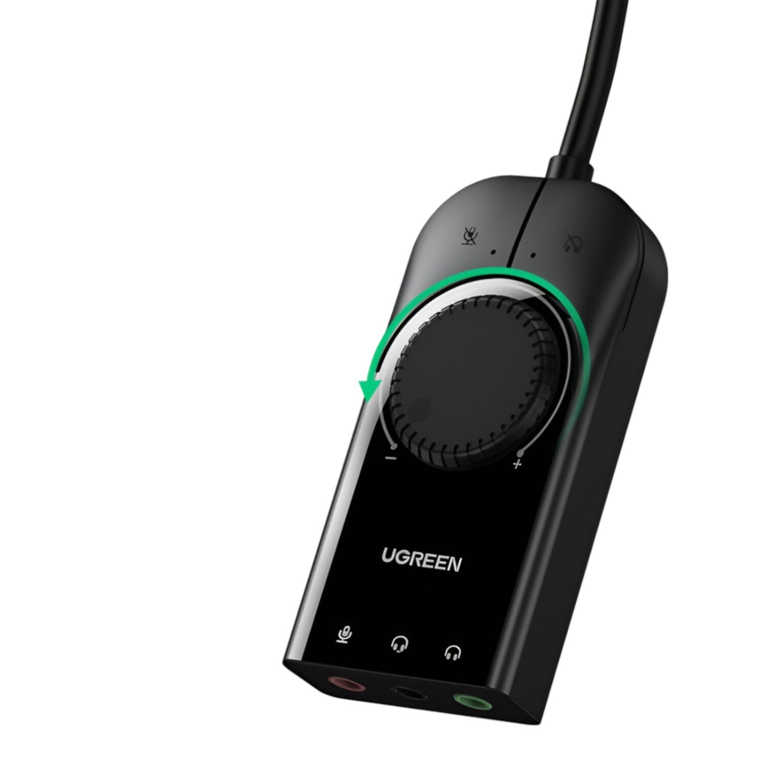 Ugreen CM129-40964 USB-A to 3.5mm External Stereo Sound Adapter - Black - alternate product view 3