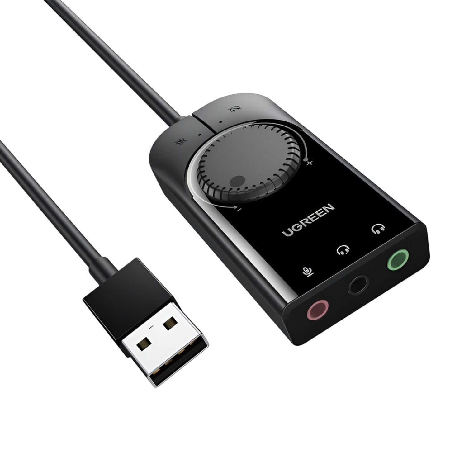 Ugreen CM129-40964 USB-A to 3.5mm External Stereo Sound Adapter - Black