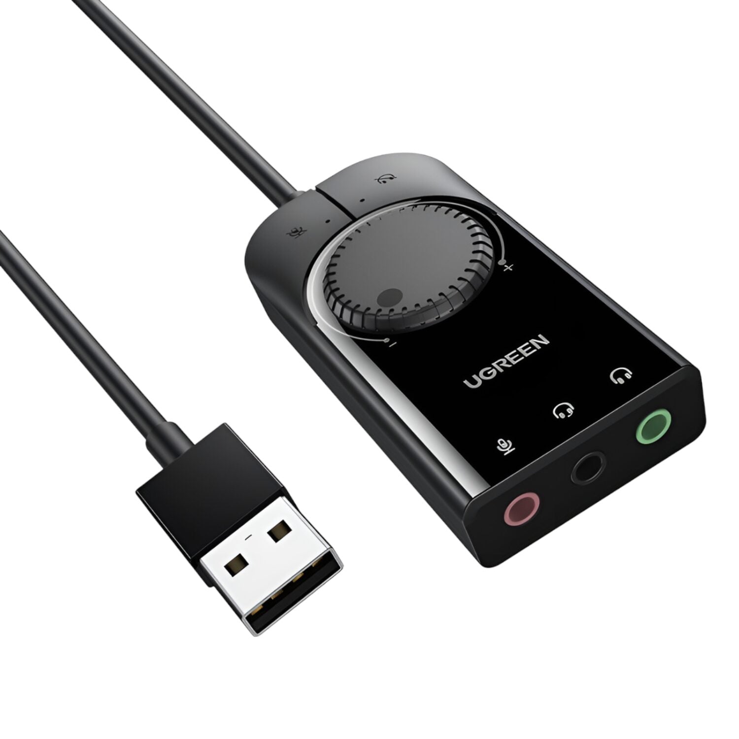 Ugreen CM129-40964 USB-A to 3.5mm External Stereo Sound Adapter - Black