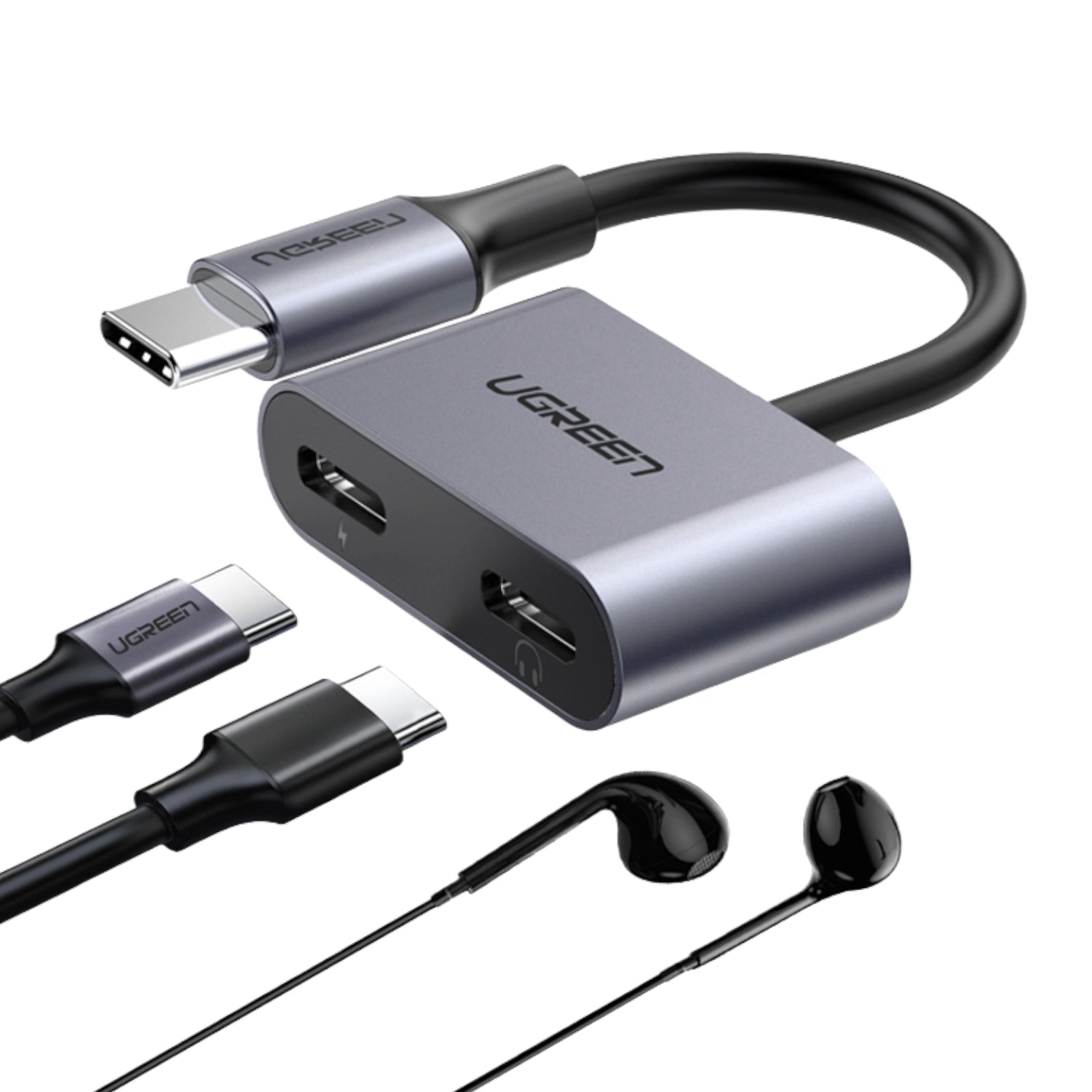 Ugreen USB Type-C Dual Audio and Charging Adapter (15W PD, 2-in-1 Splitter) - alternate product view 2