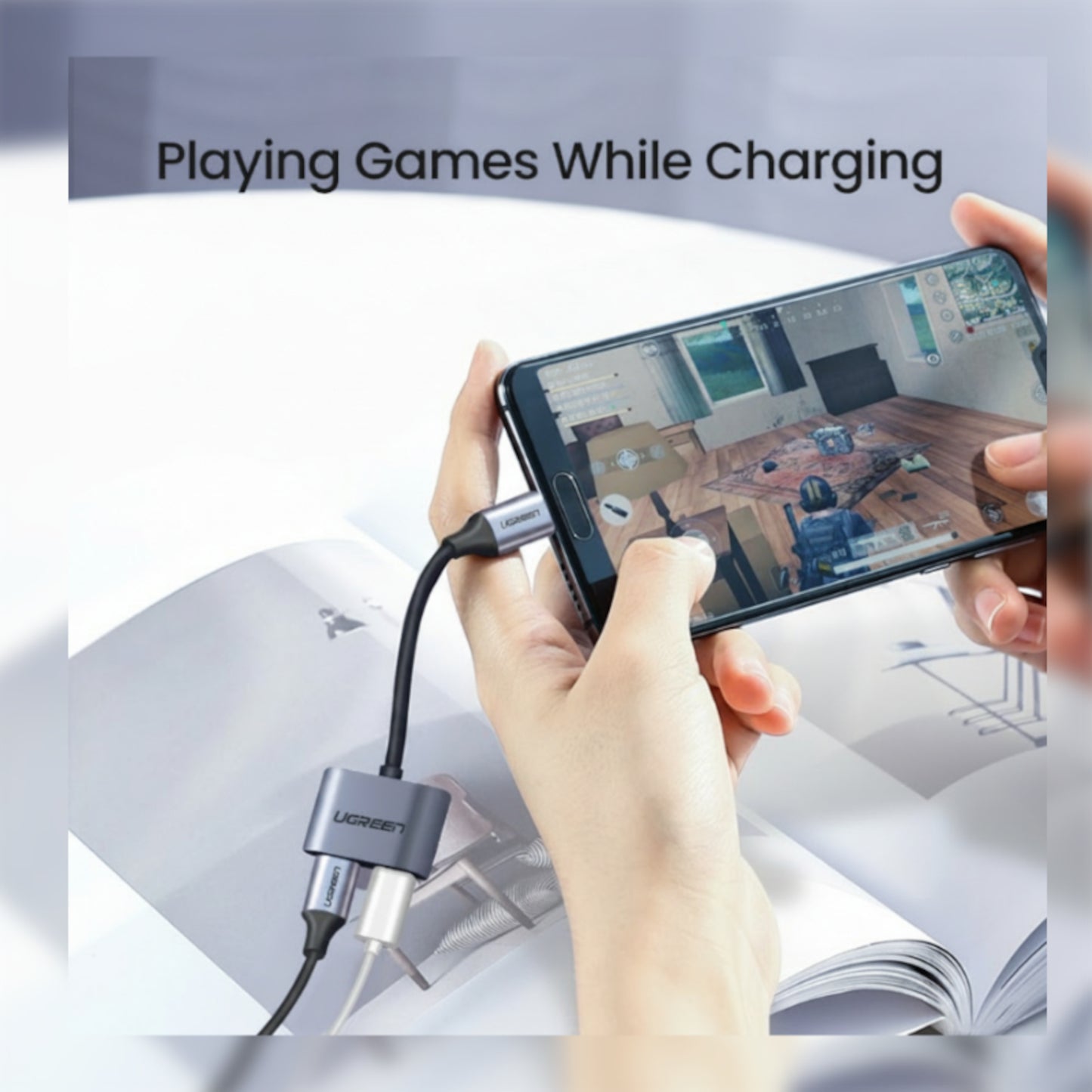 Ugreen USB Type-C Dual Audio and Charging Adapter (15W PD, 2-in-1 Splitter) - alternate product view 4