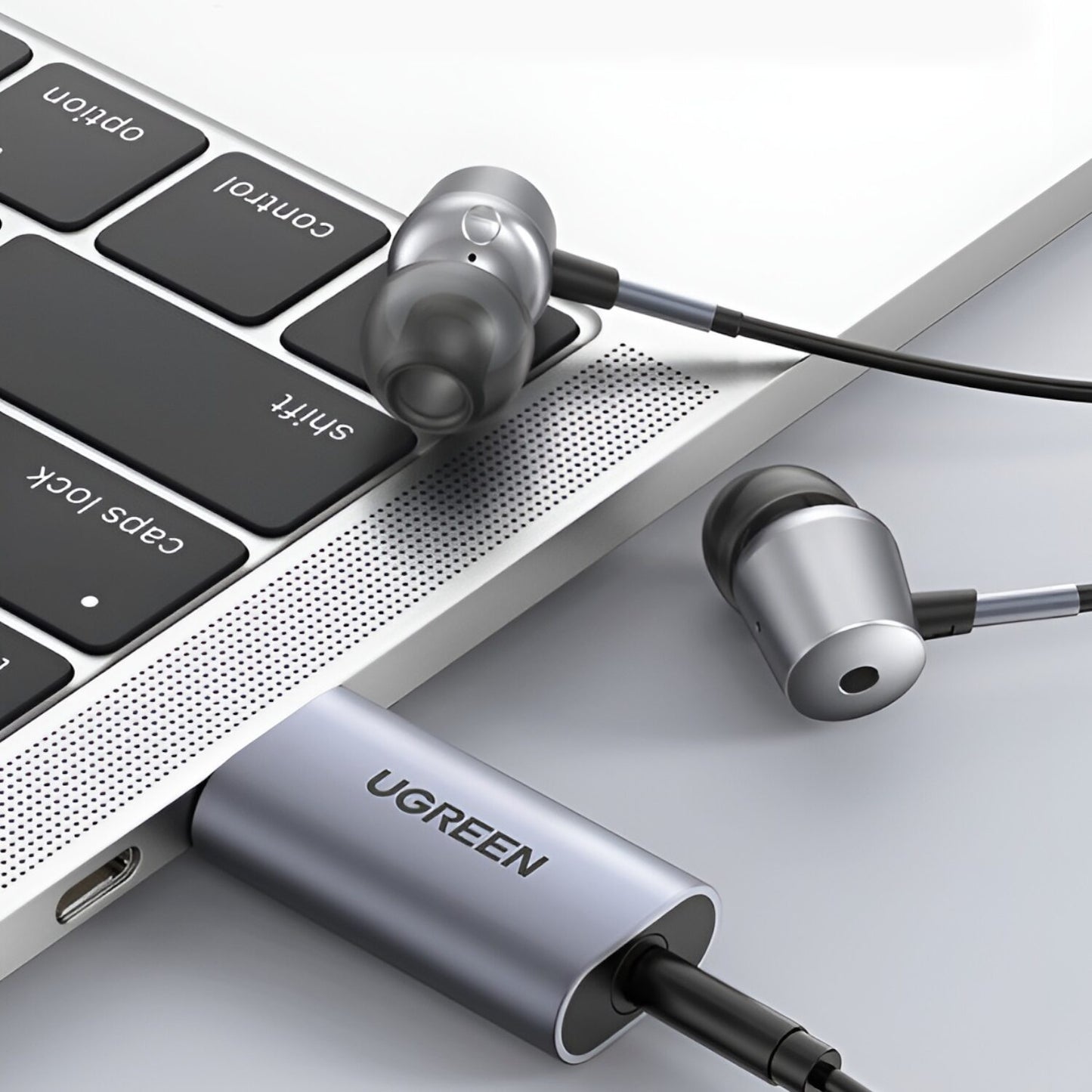 Ugreen CM383-80864 USB-A to 3.5mm Audio Jack External Sound Adapter - Silver - alternate product view 3