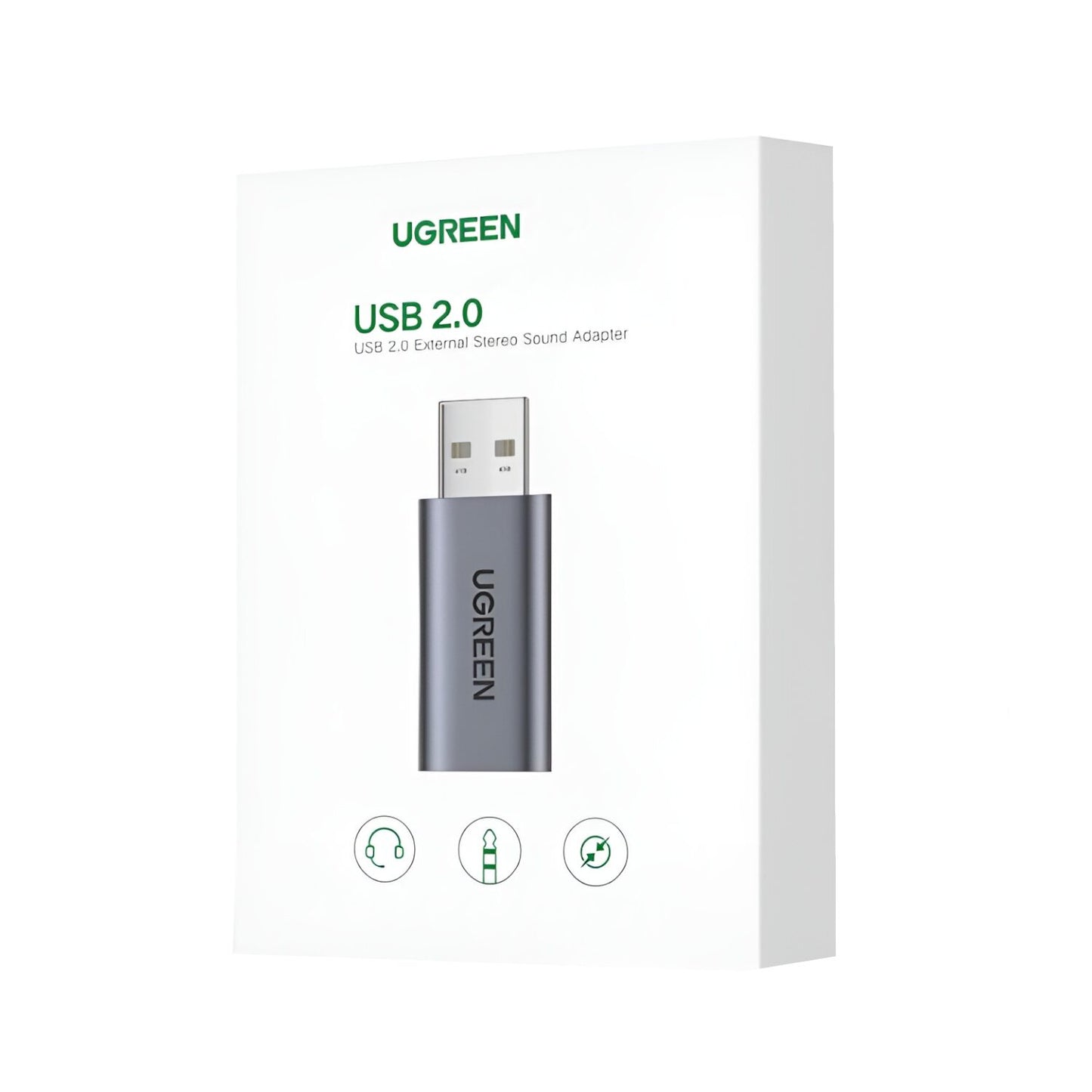 Ugreen CM383-80864 USB-A to 3.5mm Audio Jack External Sound Adapter - Silver - alternate product view 6