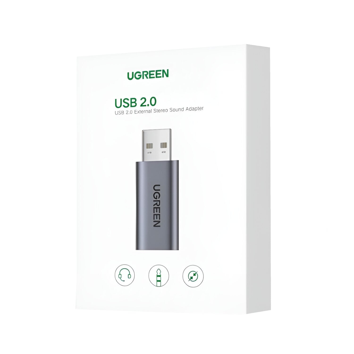 Ugreen CM383-80864 USB-A to 3.5mm Audio Jack External Sound Adapter - Silver - alternate product view 6