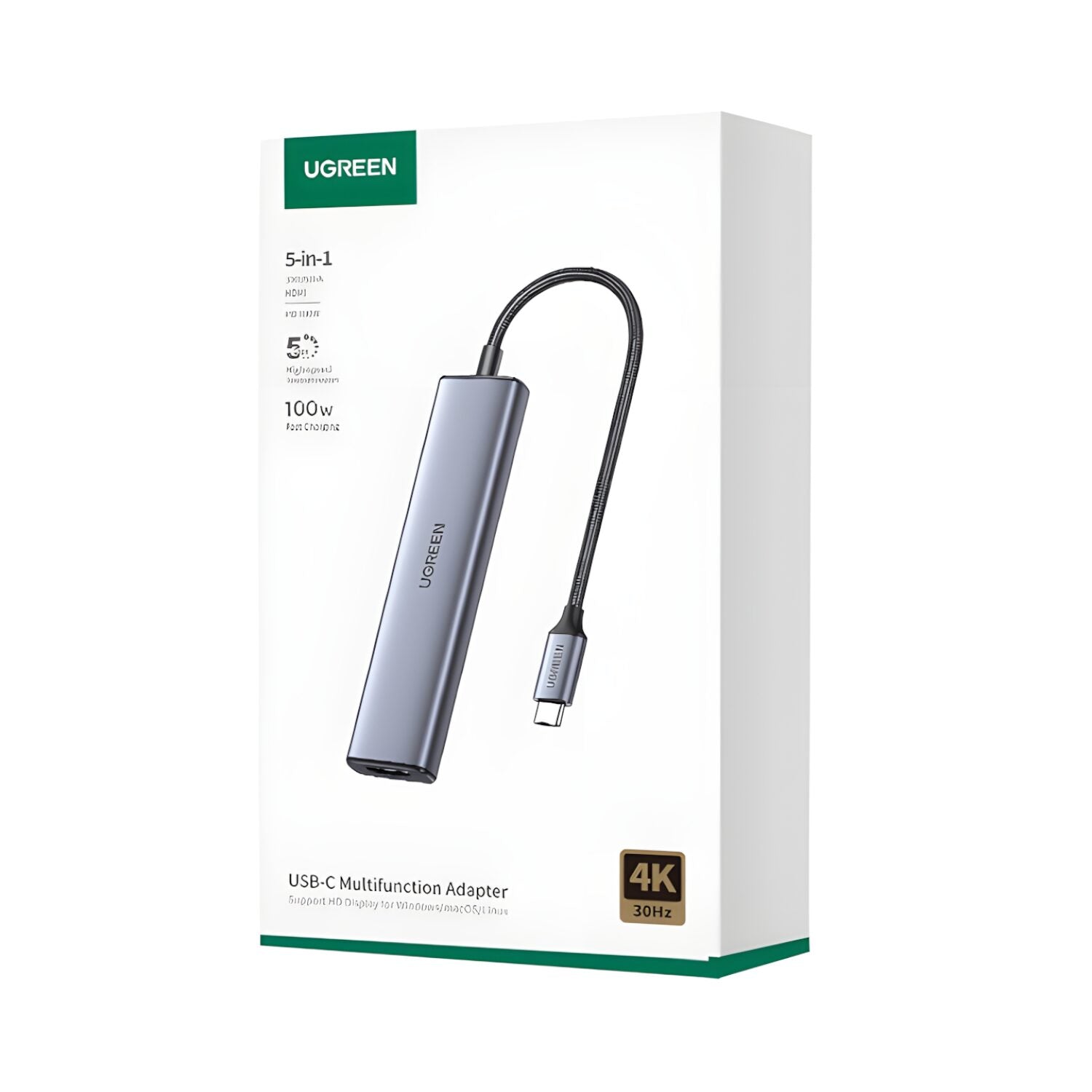 Ugreen Revodok 5-in-1 Type-C Hub - 4K HDMI - Type-C - USB3.0 - USB2.0 - alternate product view 6