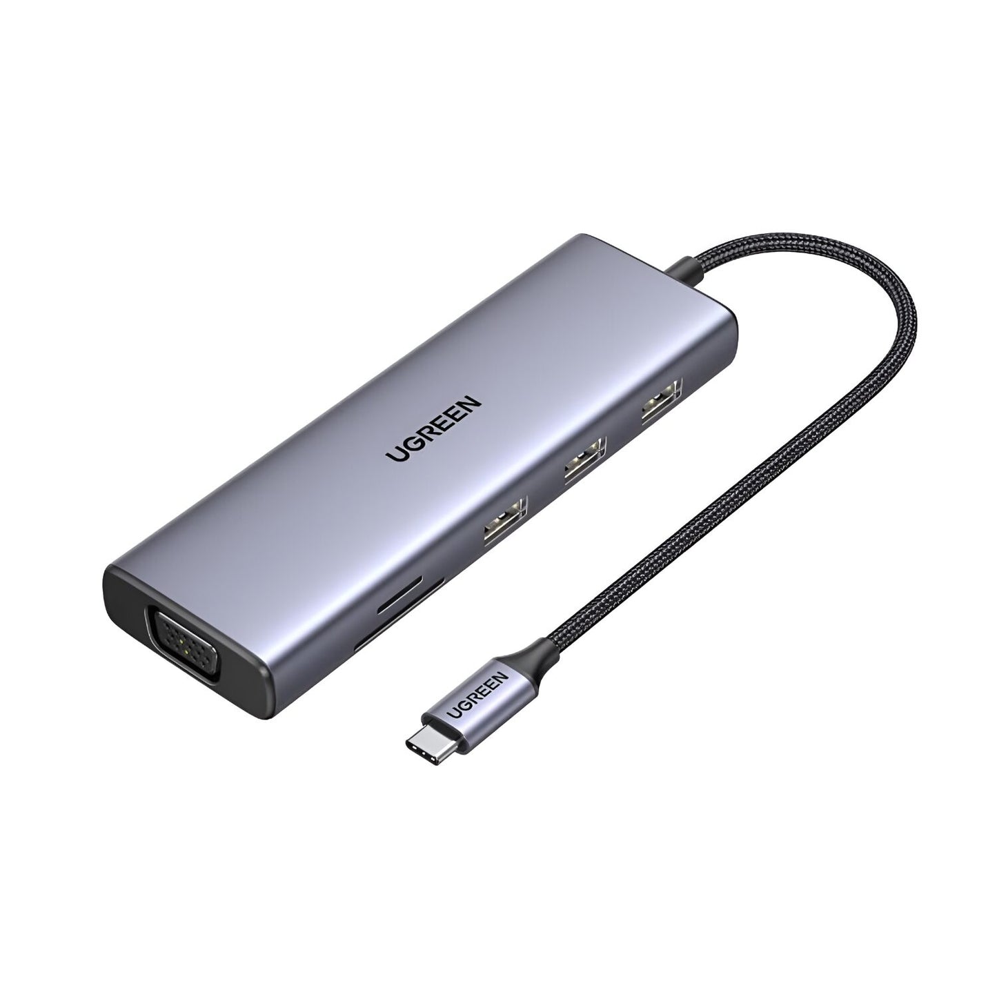 Ugreen 9-in-1 Type-C Hub - HDMI - VGA - LAN - SD/TF - 100W PD - USB3.0