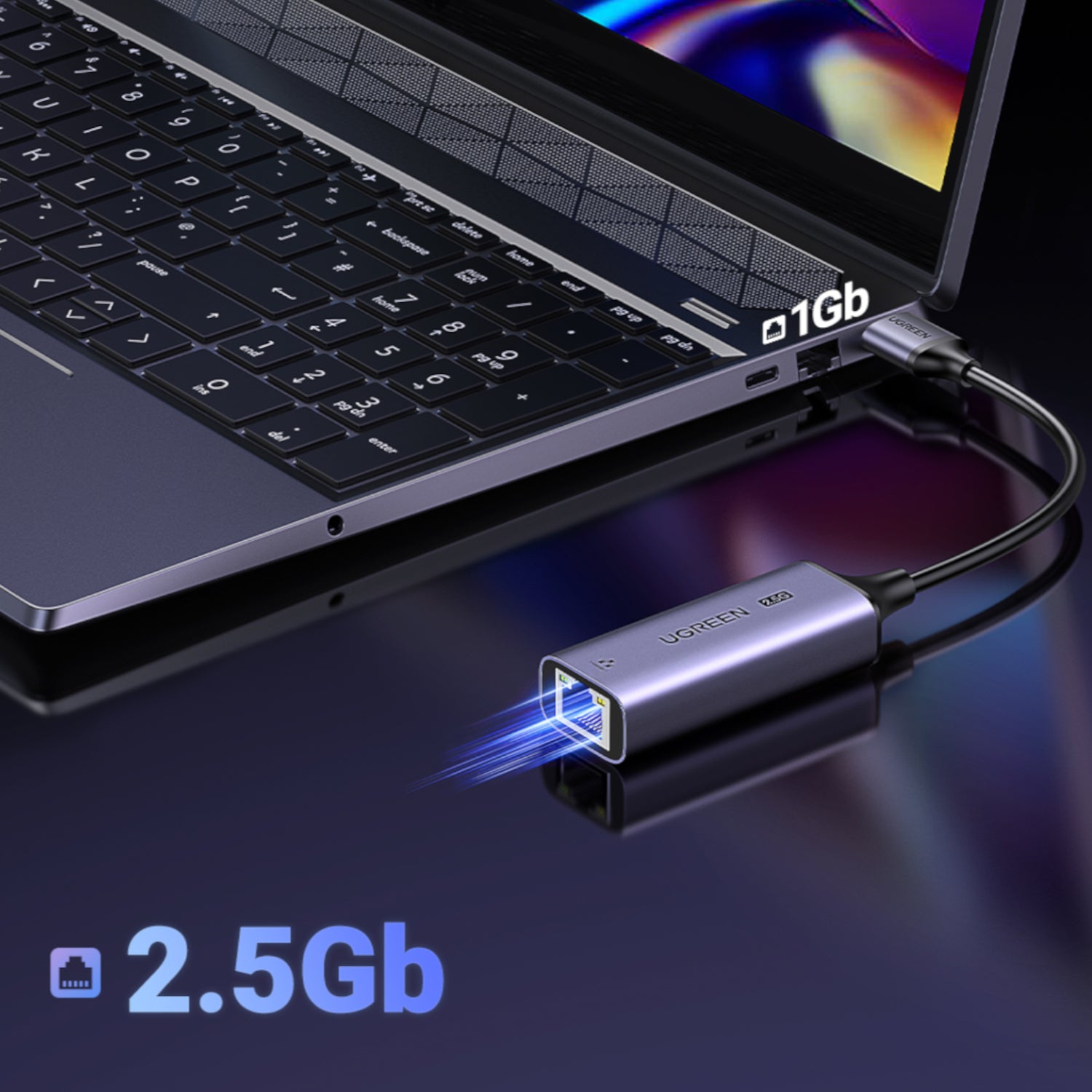 Ugreen USB-A 3.2 Gen 1 to 2.5G Ethernet Adapter - alternate product view 3