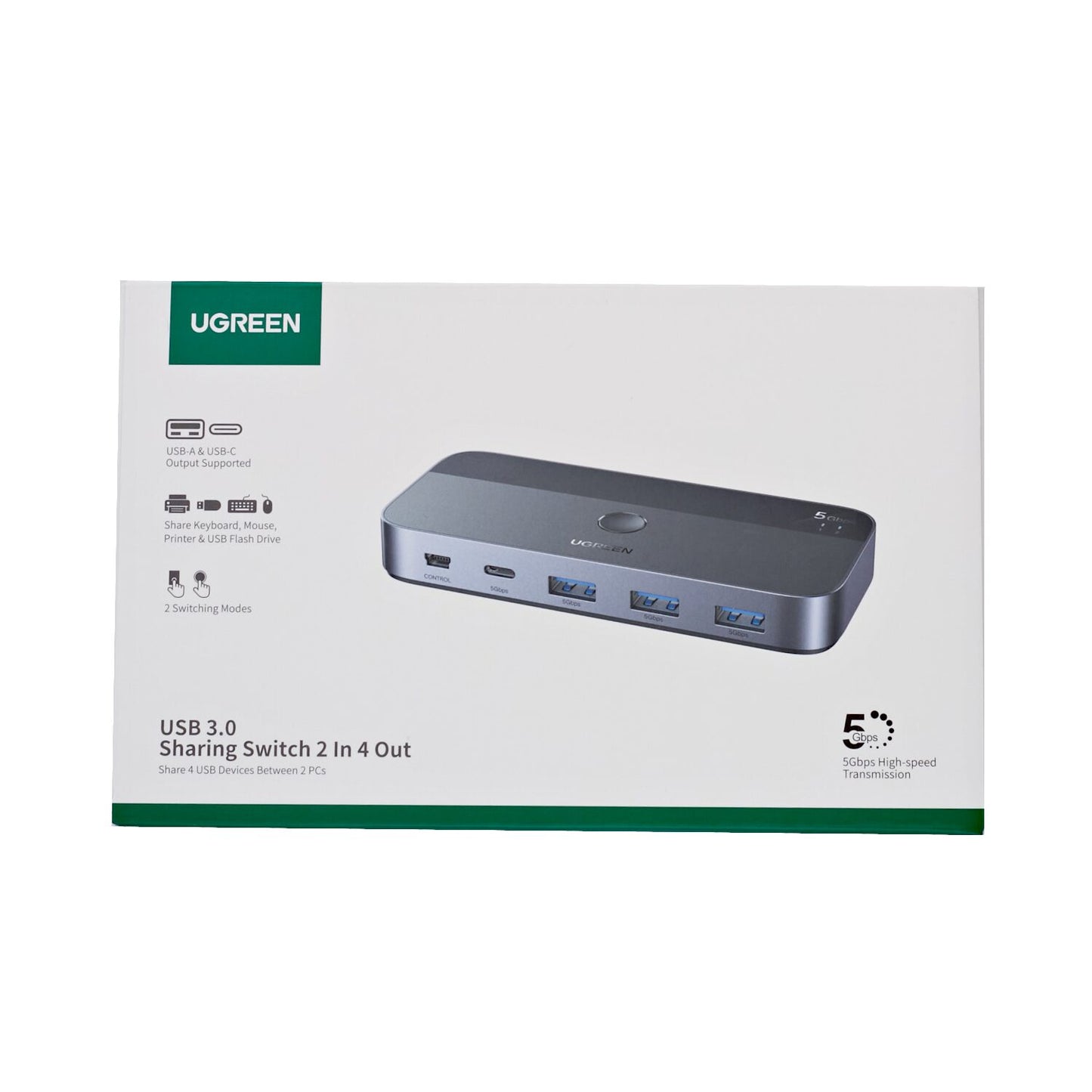 Ugreen Sharing Switch Box 2-in-4 Out - alternate product view 5
