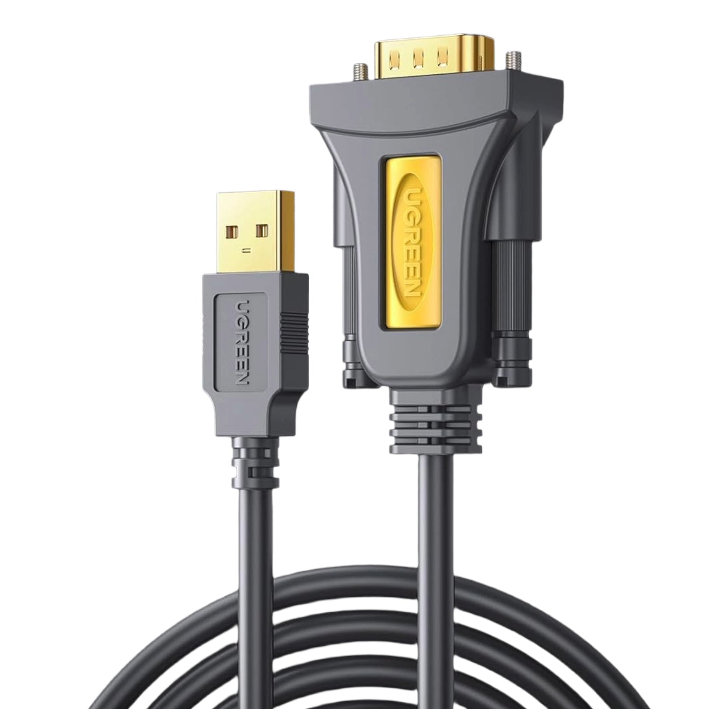 Ugreen USB 2.0 to RS-232 Serial Adapter Cable (USB-A Male to DB9 Male)-Black - alternate product view 2