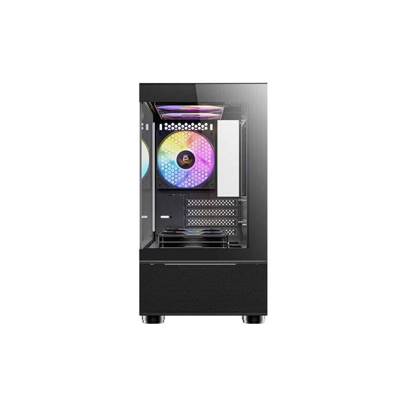 Antec CX200M Elite Micro-ATX - ITX RGB Mini-Tower Gaming Chassis - Black - alternate product view 3