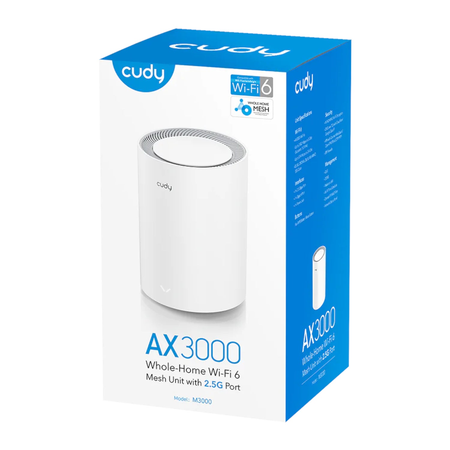 Cudy AX3000 Wi-Fi 6 Mesh Kit 1 Pack - White - alternate product view 5