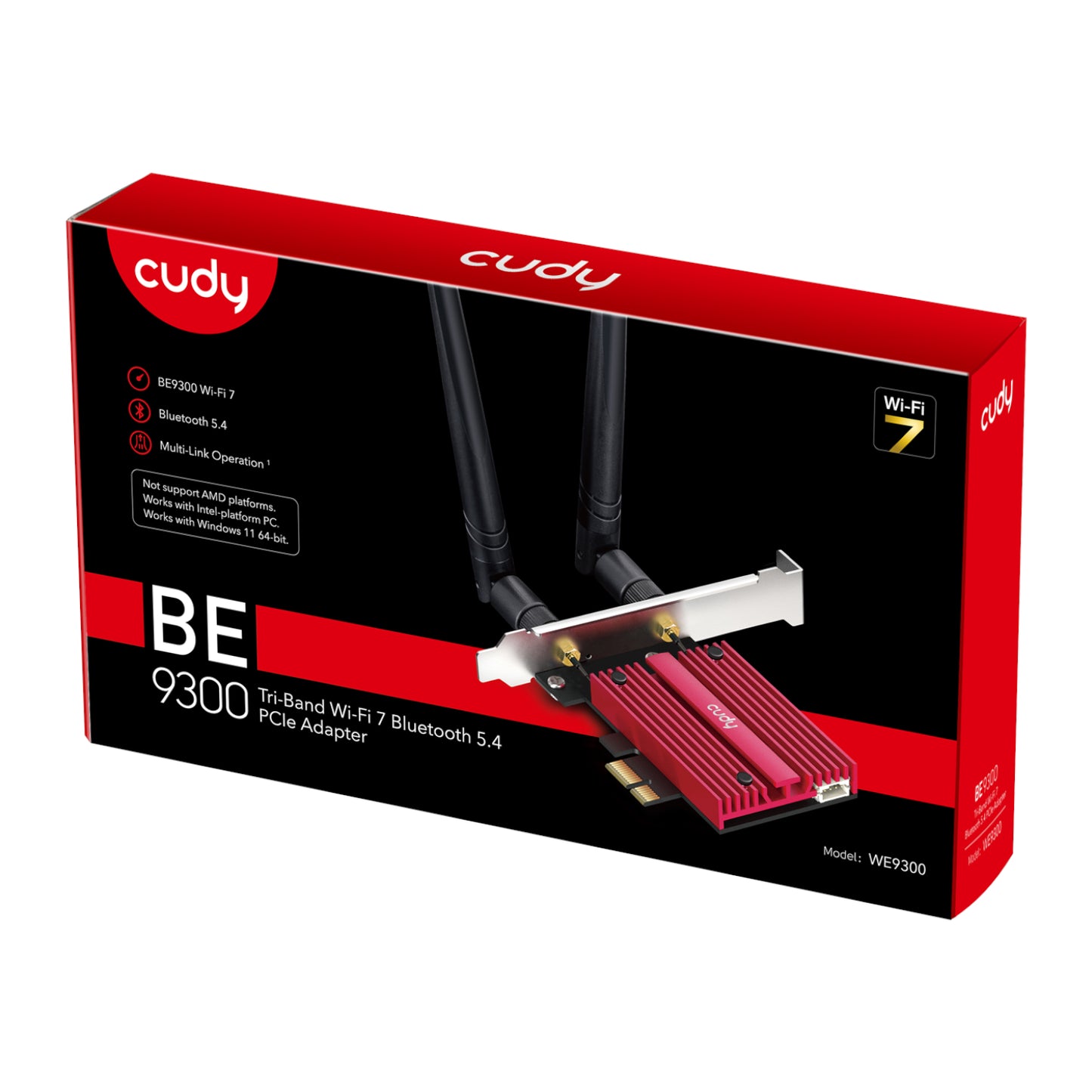 Cudy BE9300 Tri-Band Wi-Fi 7 - Bluetooth 5.4 PCIe Adapter - alternate product view 4