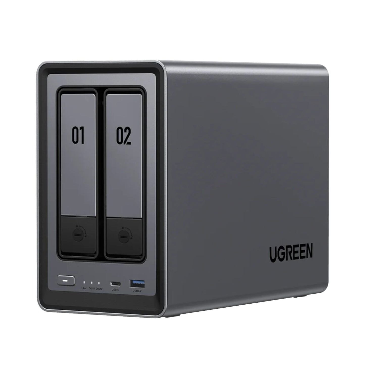 Ugreen NASync DXP2800 2 Bay NAS with Seagate Ironwolf NAS 16TB SATA Hard Drive V2 Bundle (2x 8TB) - alternate product view 2