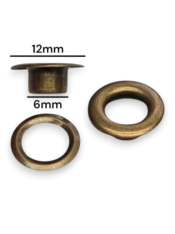 Eyelet - Antique BRASS - 5×13 Mm - (Material: Copper) - ±100 SETS