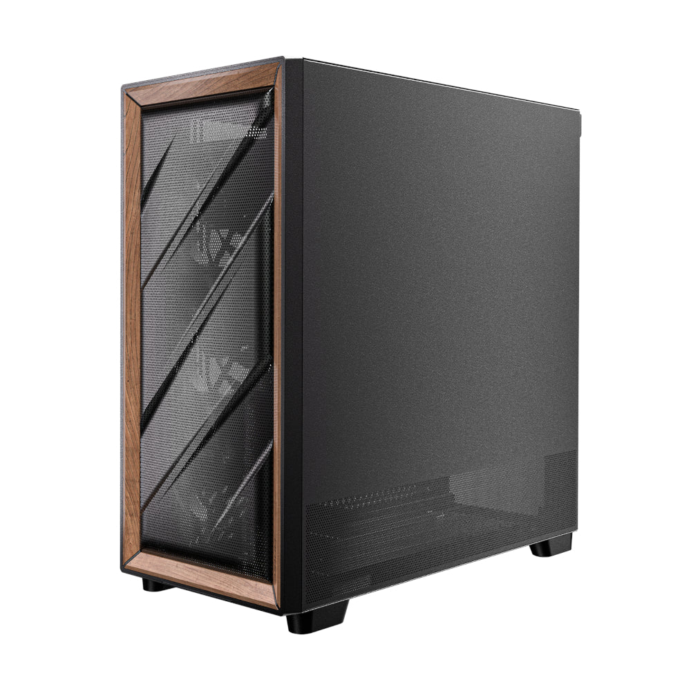 Antec FLUX ATX WOOD Mid Tower Gaming Chassis – Black - alternate product view 4