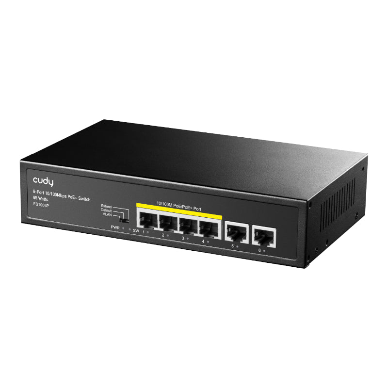 Cudy 6-Port Ethernet Unmanaged Switch - 4 Ports POE - alternate product view 2